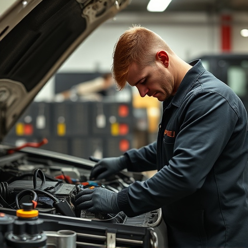 auto technician working