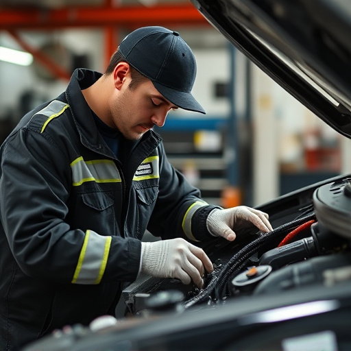 auto technician working
