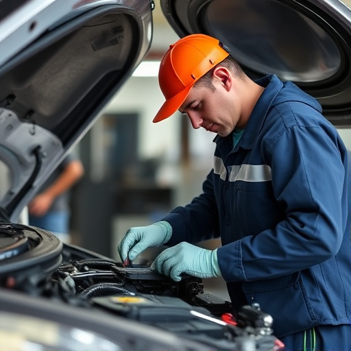 auto technician working