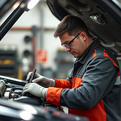 auto technician working
