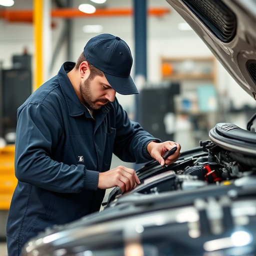 auto technician working