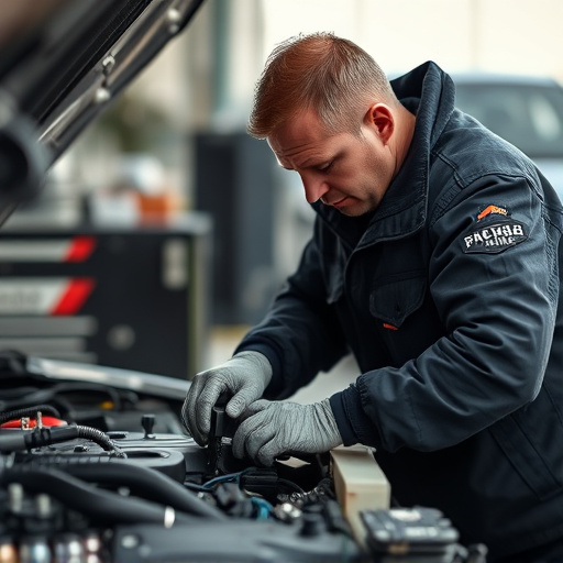 auto technician working