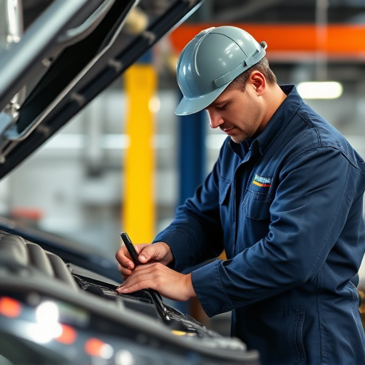auto technician working