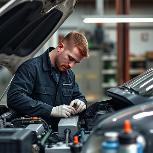 auto technician working
