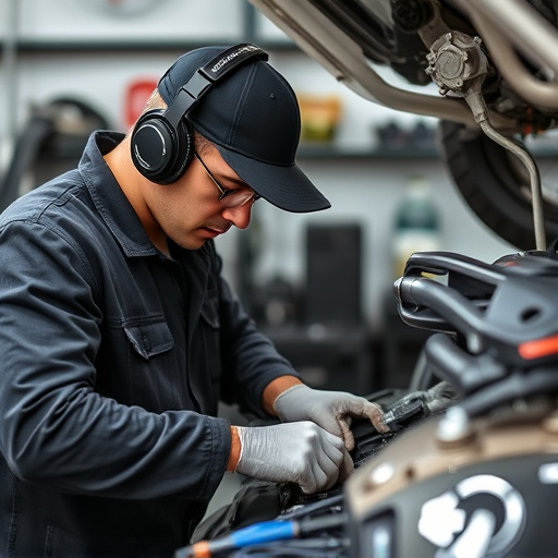 auto technician working