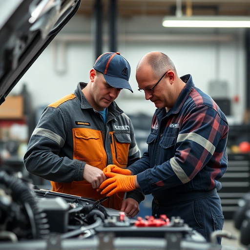 auto technician working