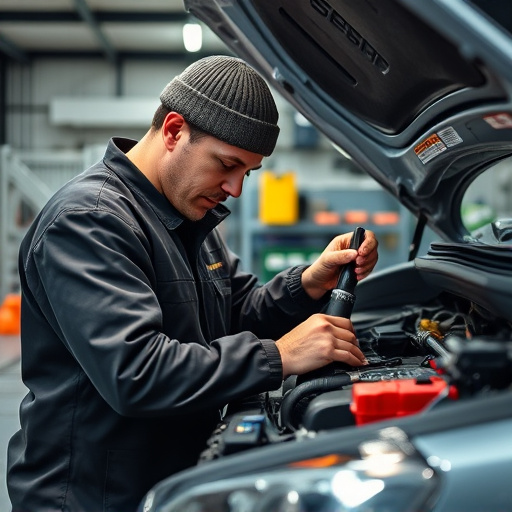 auto technician working