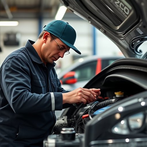 auto technician working