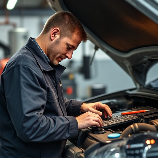 auto technician working