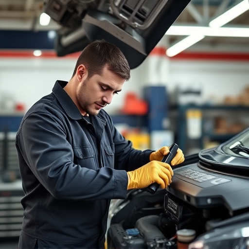 auto technician working