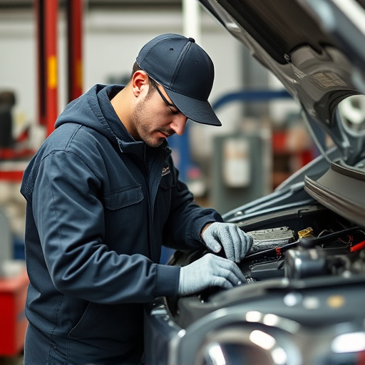 auto technician working