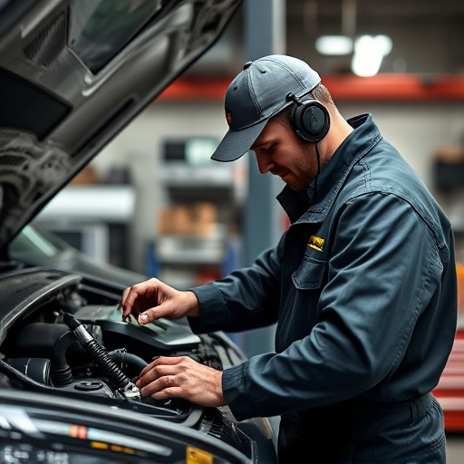 auto technician working