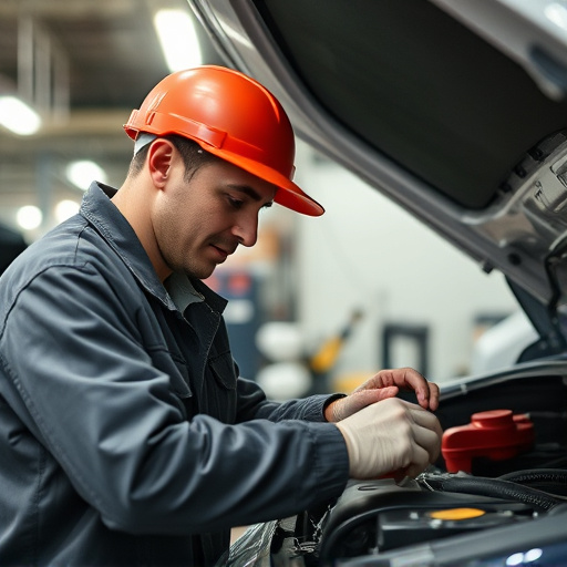 auto technician working