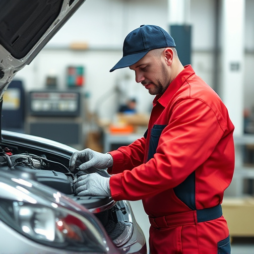 auto technician working