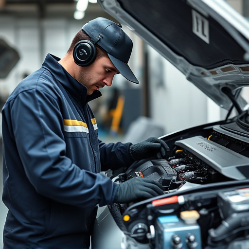 auto technician working