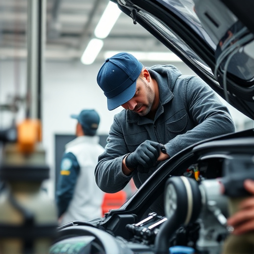 auto technician working