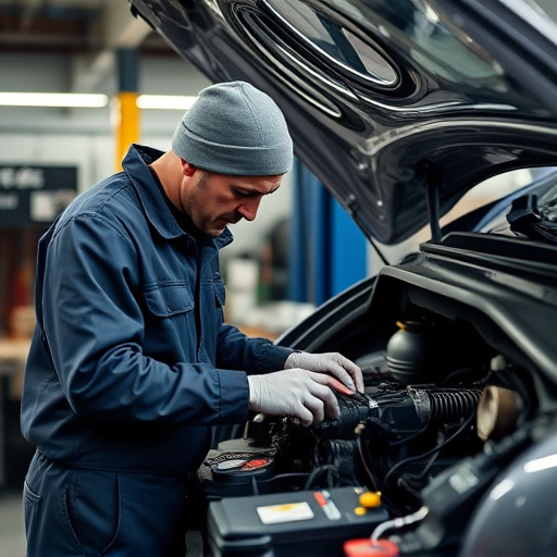auto technician working