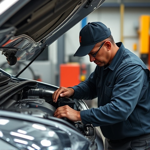 auto technician working