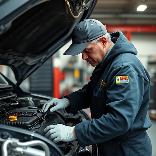 auto technician working