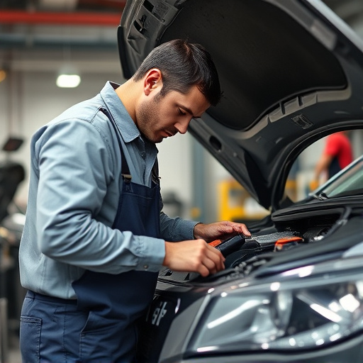 auto technician working