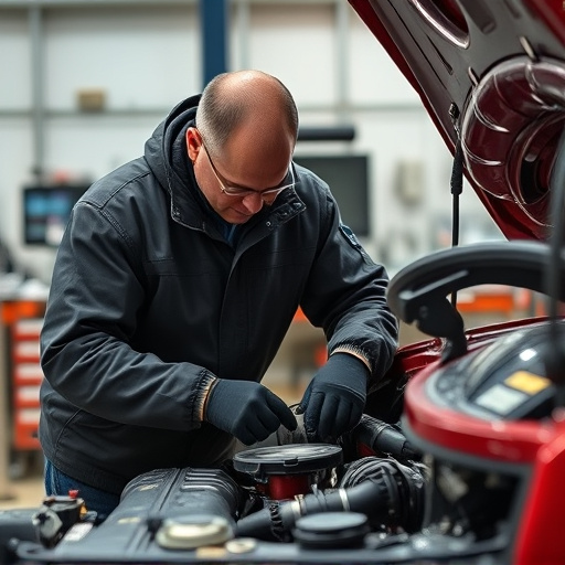 auto technician working