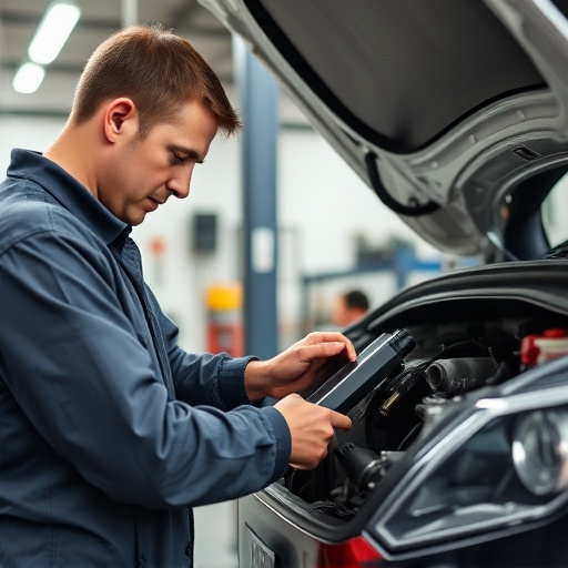 auto technician working