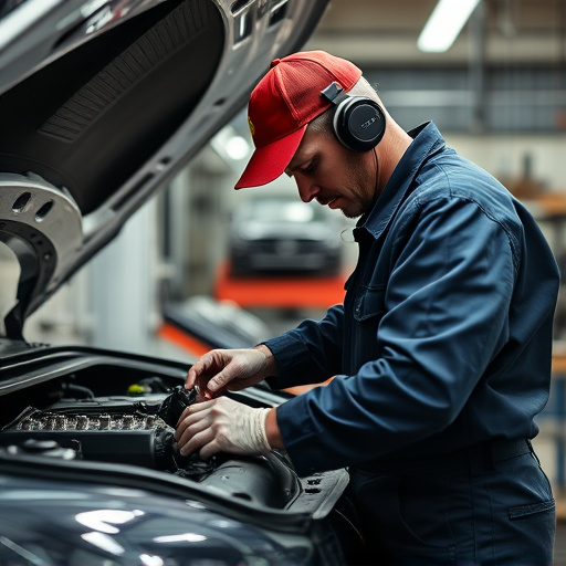 auto technician working