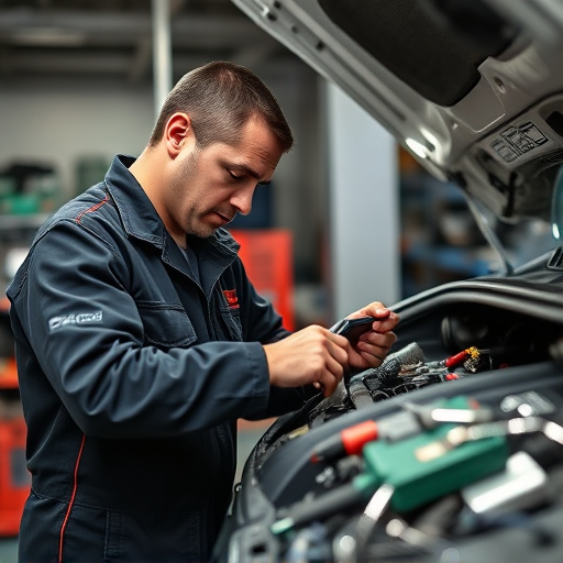 auto technician working