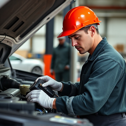 auto technician working