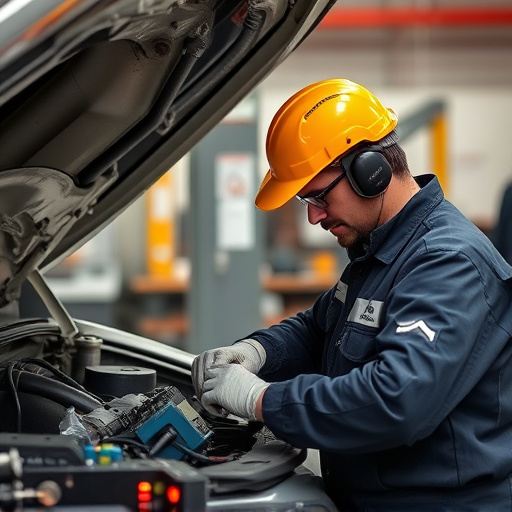 auto technician working