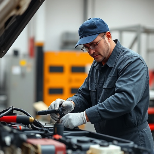 auto technician working