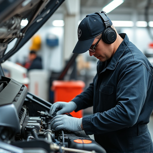 auto technician working