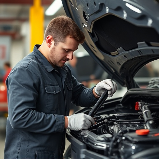 auto technician working