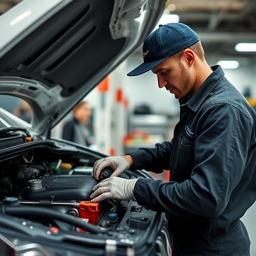 auto technician working