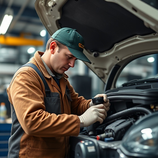 auto technician working