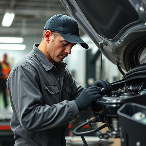 auto technician working