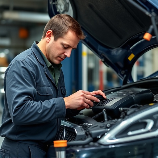 auto technician working