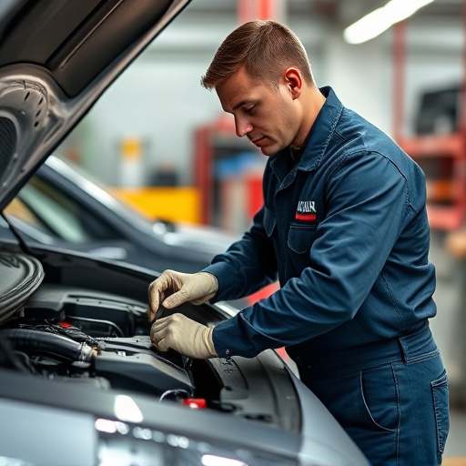 auto technician working