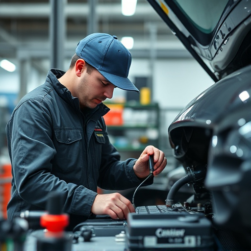 auto technician working