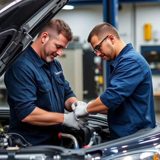 auto technician working