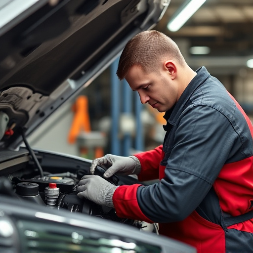 auto technician working