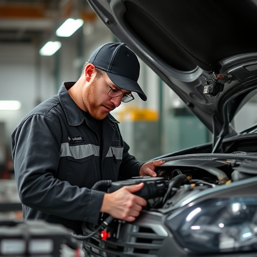 auto technician working