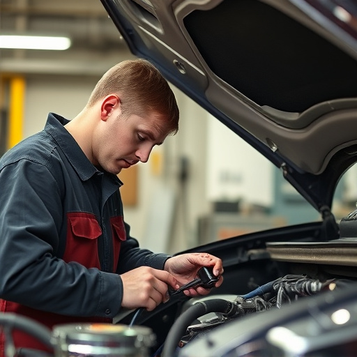 auto technician working