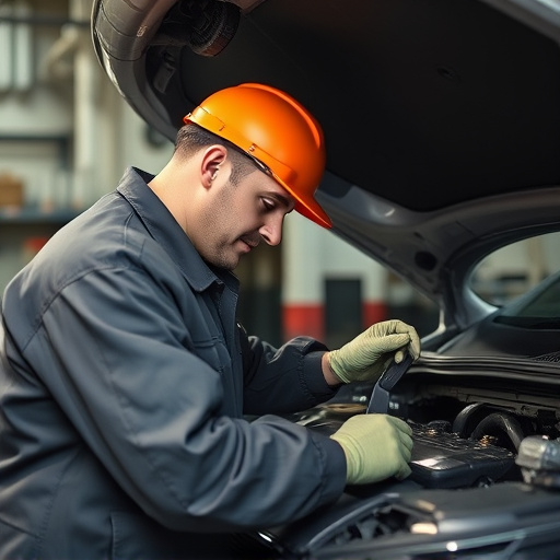 auto technician working