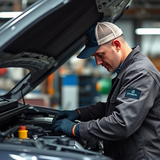 auto technician working