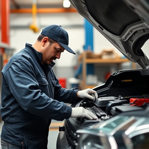 auto technician working