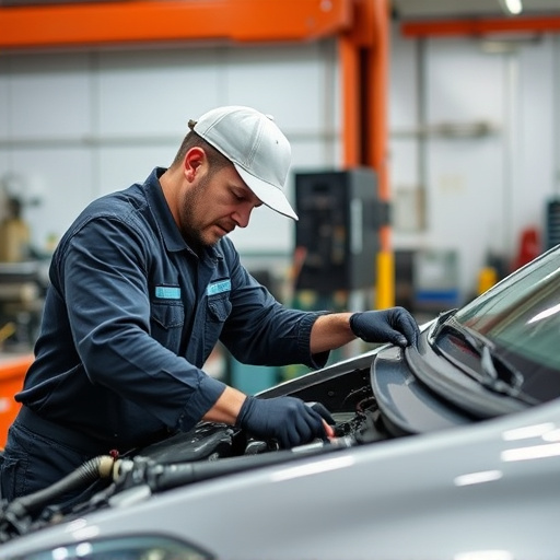 auto technician working
