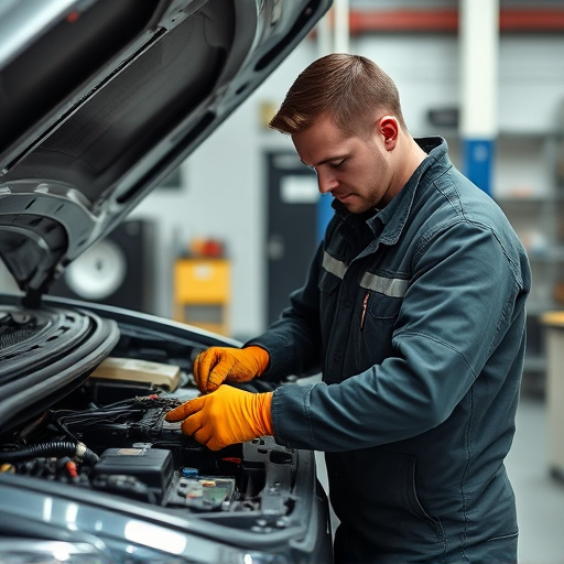 auto technician working