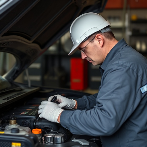 auto technician working