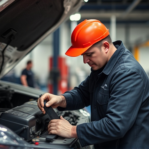 auto technician working